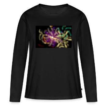 Feu d’artifice - T-shirt manches longues Premium bio Femme - noir - Devant - Julia (174cm)