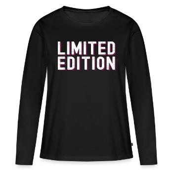 Édition limitée - T-shirt manches longues Premium bio Femme - noir - Devant - Julia (174cm)