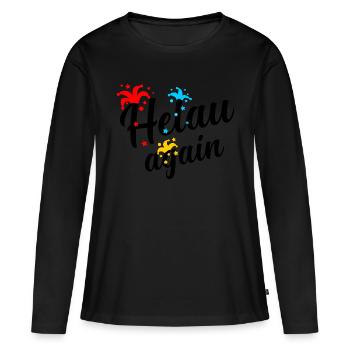 Helau, Fasnacht, Fasching, Carnaval - T-shirt manches longues Premium bio Femme - noir - Devant - Julia (174cm)