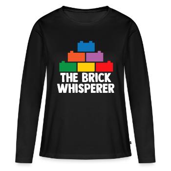Brick Builder Brick Building Master Builder - Women's Premium Organic Long Sleeve Shirt - black - Front - Julia (174cm)