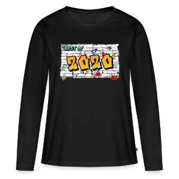 Future Flow 2020 Graffiti – 5 ans d’audace - T-shirt manches longues Premium bio Femme - noir - Devant - Julia (174cm)