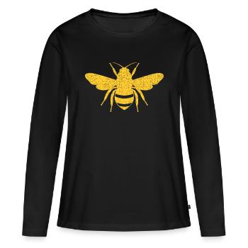 Abeille abeille insecte - T-shirt manches longues Premium bio Femme - noir - Devant - Julia (174cm)