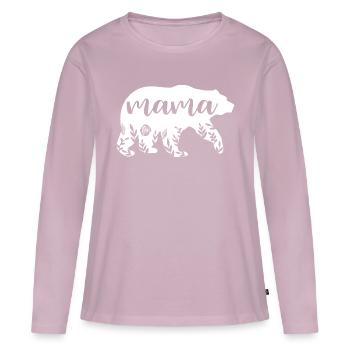 Mama Bear - Women's Premium Organic Long Sleeve Shirt - dusky pink - Front - Julia (174cm)