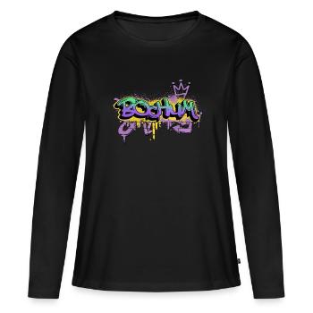 Bochum Deutschland Stadt Graffiti Spray Sprayer - Frauen Premium Bio Langarmshirt - Schwarz - Vorne - Julia (174cm)