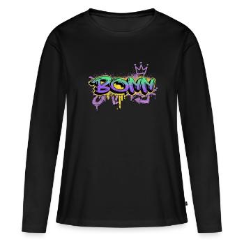 Bonn Allemagne Ville Graffiti Spray Sprayer - T-shirt manches longues Premium bio Femme - noir - Devant - Julia (174cm)