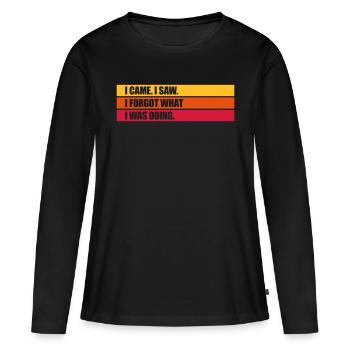 Je suis venu voir oublier - T-shirt manches longues Premium bio Femme - noir - Devant - Julia (174cm)