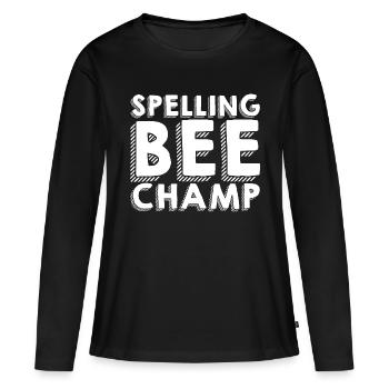 Orthographe Bee Champ 3 - T-shirt manches longues Premium bio Femme - noir - Devant - Julia (174cm)