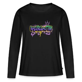 Kaiserslautern Deutschland Graffiti Spray Sprayer - Frauen Premium Bio Langarmshirt - Schwarz - Vorne - Julia (174cm)