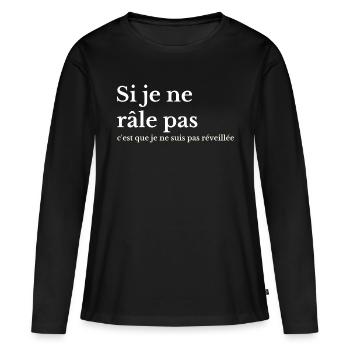 adorable râleuse chiante cadeau drôle femme chiant - T-shirt manches longues Premium bio Femme - noir - Devant - Julia (174cm)