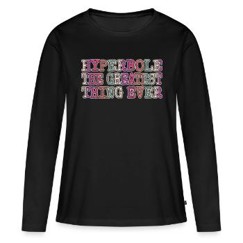 bicycle birthday present quote editor present - Women's Premium Organic Long Sleeve Shirt - black - Front - Julia (174cm)