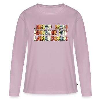 geburtstagsgeschenkidee bluthund geschenk - Frauen Premium Bio Langarmshirt - Altrosa - Vorne - Julia (174cm)