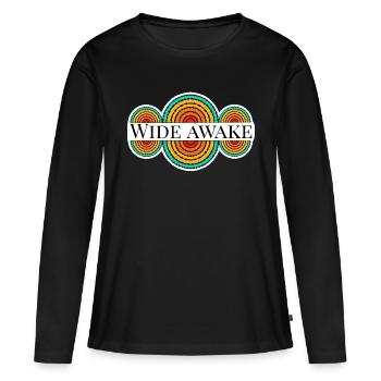 Complètement éveillé - T-shirt manches longues Premium bio Femme - noir - Devant - Julia (174cm)