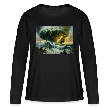 Zorn der Natur #5 - Frauen Premium Bio Langarmshirt - Schwarz - Vorne - Julia (174cm)