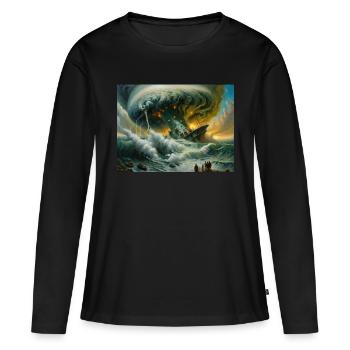 Zorn der Natur #8 - Frauen Premium Bio Langarmshirt - Schwarz - Vorne - Julia (174cm)