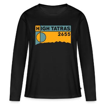 Hautes, Carpates, Randonnée, Camping, Biking, Souvenirs - T-shirt manches longues Premium bio Femme - noir - Devant - Julia (174cm)