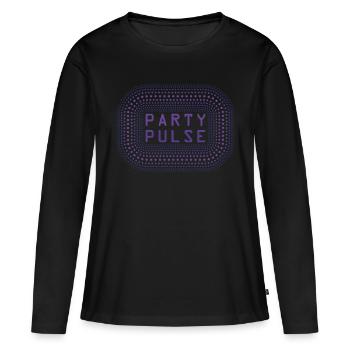 Pulse der Party - Frauen Premium Bio Langarmshirt - Schwarz - Vorne - Julia (174cm)