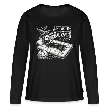 Witch time: Relax and cocktail - Women's Premium Organic Long Sleeve Shirt - black - Front - Julia (174cm)