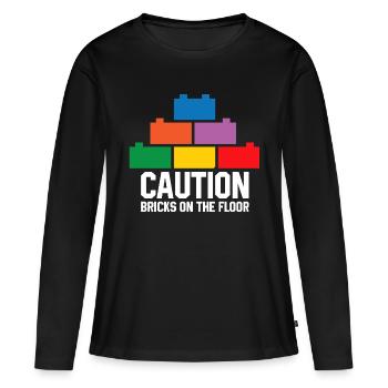 Brick Builder Brick Building Master Builder - Women's Premium Organic Long Sleeve Shirt - black - Front - Julia (174cm)