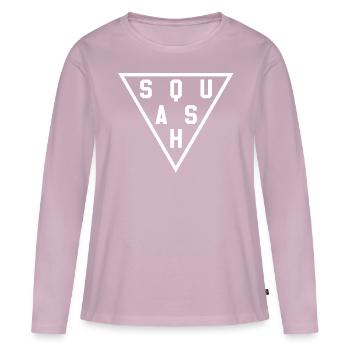 squash - T-shirt manches longues Premium bio Femme - rose poudré - Devant - Julia (174cm)