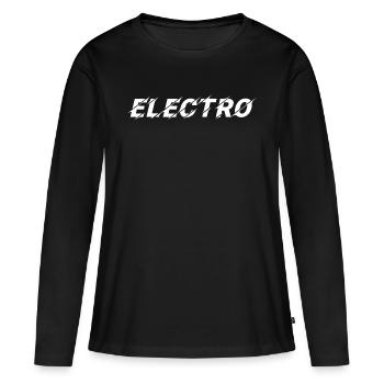 Electro - Frauen Premium Bio Langarmshirt - Schwarz - Vorne - Julia (174cm)