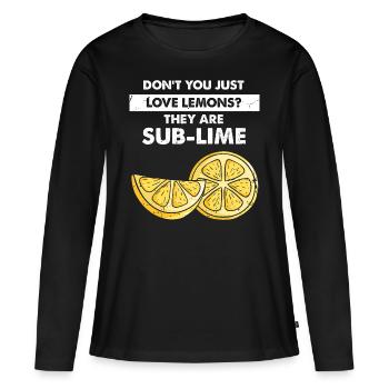 Limonade Limonade Limonade Limonade Stand Design - T-shirt manches longues Premium bio Femme - noir - Devant - Julia (174cm)