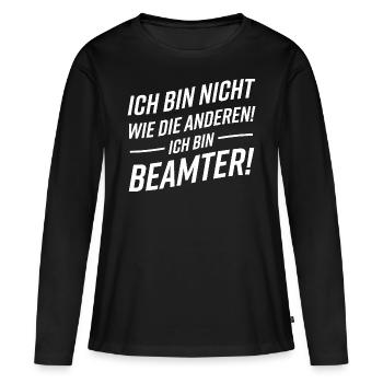 Beamter Lustiger Maurer Spruch Geschenkideen - Frauen Premium Bio Langarmshirt - Schwarz - Vorne - Julia (174cm)