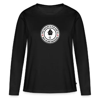 Mir reicht´s ich geh in den Schwarzwald - Frauen Premium Bio Langarmshirt - Schwarz - Vorne - Julia (174cm)
