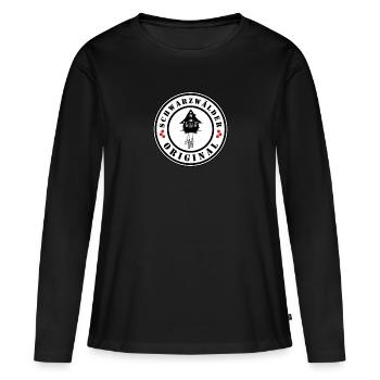 Schwarzwälder Original - Frauen Premium Bio Langarmshirt - Schwarz - Vorne - Julia (174cm)