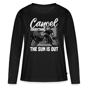 Trike Trikefahrer Motorrad Triker Trikes Dreirad - Frauen Premium Bio Langarmshirt - Schwarz - Vorne - Julia (174cm)
