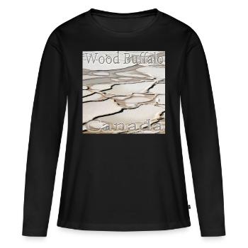 Canada Wood Buffalo Parc national des Plaines salées - T-shirt manches longues Premium bio Femme - noir - Devant - Julia (174cm)
