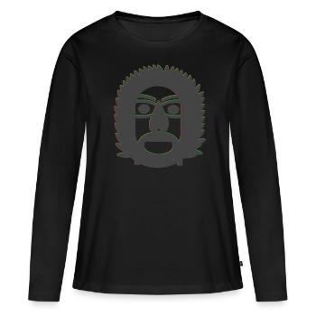 Homme bourru - T-shirt manches longues Premium bio Femme - noir - Devant - Julia (174cm)