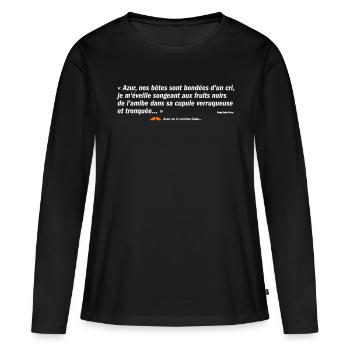 Azur... - T-shirt manches longues Premium bio Femme - noir - Devant - Julia (174cm)