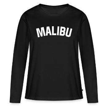 Malibu - T-shirt manches longues Premium bio Femme - noir - Devant - Julia (174cm)