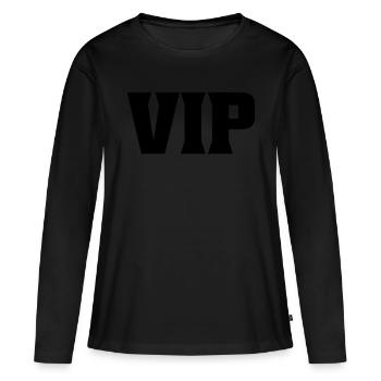 VIP - T-shirt manches longues Premium bio Femme - noir - Devant - Julia (174cm)
