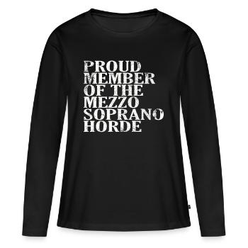 Fier membre de la Horde des Mezzo-Sopranos - T-shirt manches longues Premium bio Femme - noir - Devant - Julia (174cm)