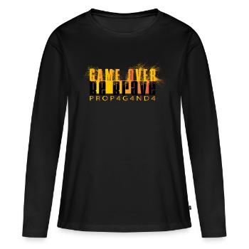 G.O.B.B. P4G4 - T-shirt manches longues Premium bio Femme - noir - Devant - Julia (174cm)