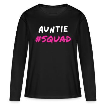 Tante Escouade Tante - T-shirt manches longues Premium bio Femme - noir - Devant - Julia (174cm)