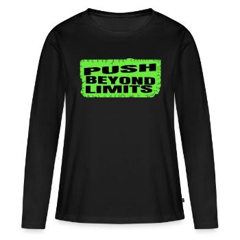 Cadeau heureux Endurance physique - T-shirt manches longues Premium bio Femme - noir - Devant - Julia (174cm)