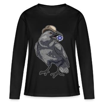 Crow Poker Jetons de Poker - T-shirt manches longues Premium bio Femme - noir - Devant - Julia (174cm)