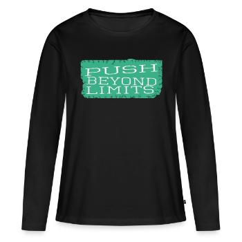 Conseils Citations d’endurance d’anniversaire - T-shirt manches longues Premium bio Femme - noir - Devant - Julia (174cm)