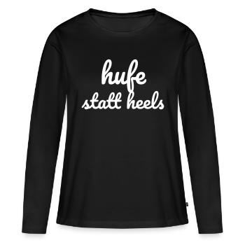 Cavalières - T-shirt manches longues Premium bio Femme - noir - Devant - Julia (174cm)
