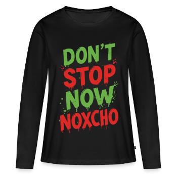 Ne t’arrête pas maintenant Noxcho - T-shirt manches longues Premium bio Femme - noir - Devant - Julia (174cm)