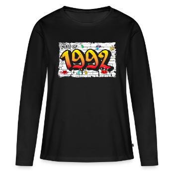 Le meilleur du graffiti de 1992 – 33 ans d’audace - T-shirt manches longues Premium bio Femme - noir - Devant - Julia (174cm)