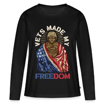Veterans Day Für Republikaner - Frauen Premium Bio Langarmshirt - Schwarz - Vorne - Julia (174cm)