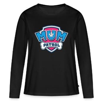 PAW Patrol La Pat' Patrouille Mum Patrol Maman - T-shirt manches longues Premium bio Femme - noir - Devant - Julia (174cm)