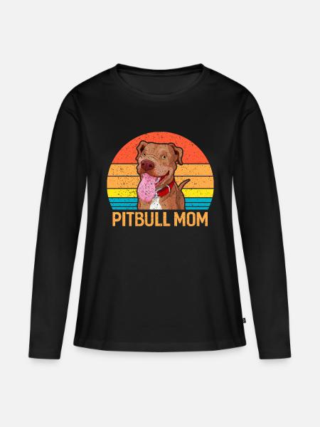 Pitbull - Frauen Premium Bio Langarmshirt - Schwarz