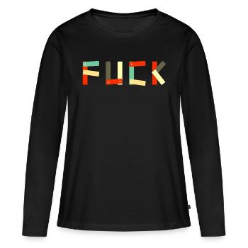 Text ficken - Frauen Premium Bio Langarmshirt - Schwarz - Vorne - Julia (174cm)
