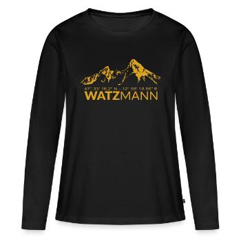 Coordonnées GPS Watzmann Latitude Longitude - T-shirt manches longues Premium bio Femme - noir - Devant - Julia (174cm)