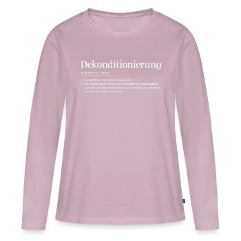 Dekonditionierung - Erklärung Human Design - Frauen Premium Bio Langarmshirt - Altrosa - Vorne - Julia (174cm)