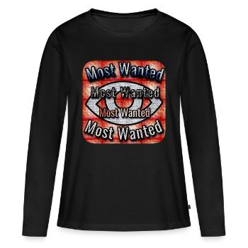 Most Wanted - Frauen Premium Bio Langarmshirt - Schwarz - Vorne - Julia (174cm)